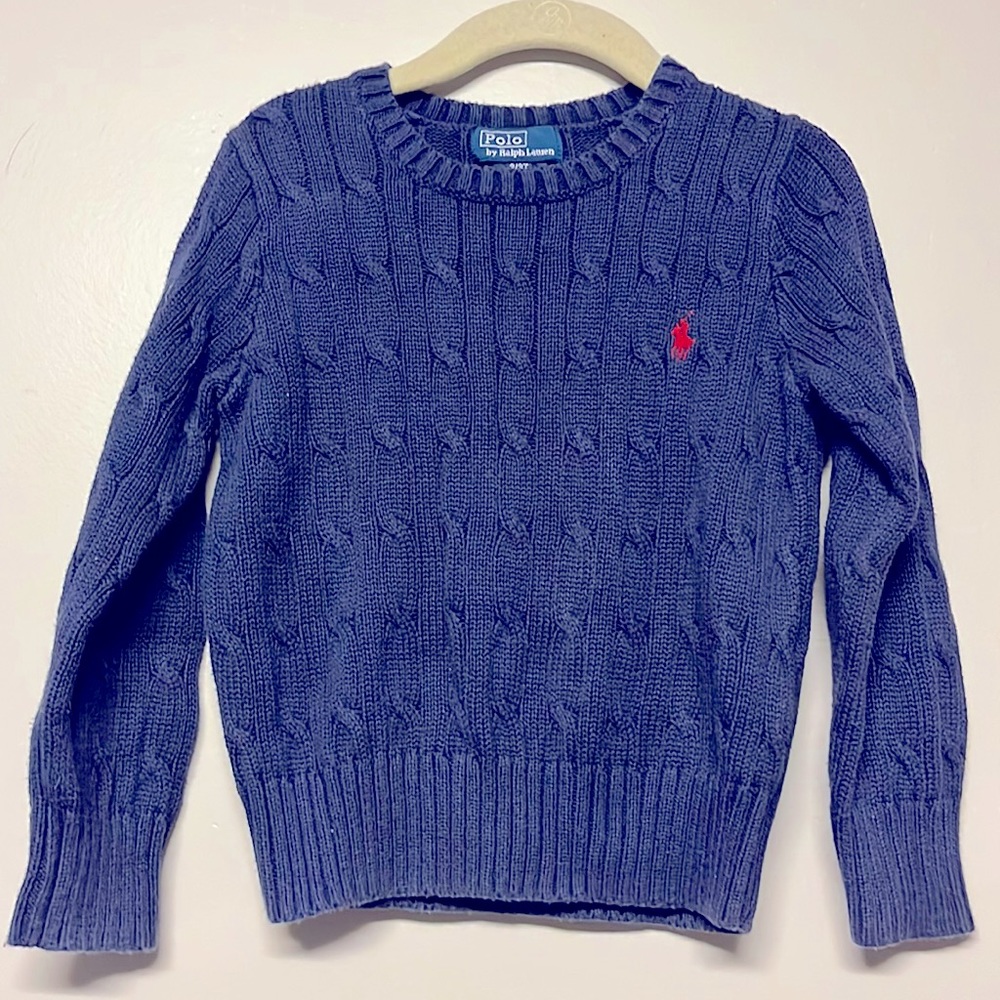 Boys Polo by Ralph Lauren cable knit sweater size 3/3T